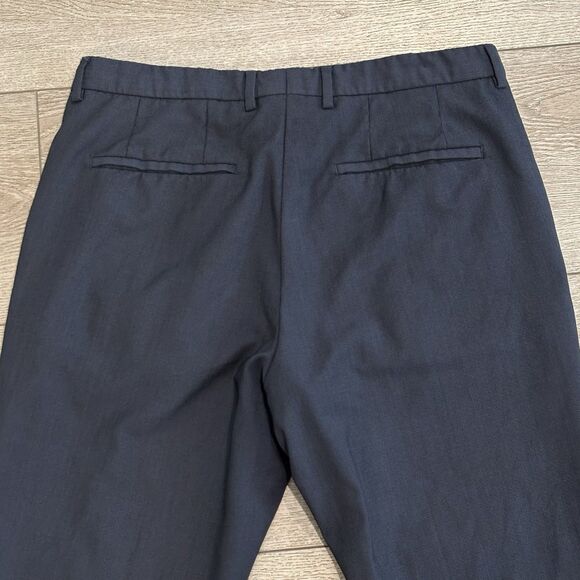 Hugo Boss Mens Wool Flat Front Dress Pants Blue Pattern 34x30 (Fits Like 32) - Picture 10 of 10